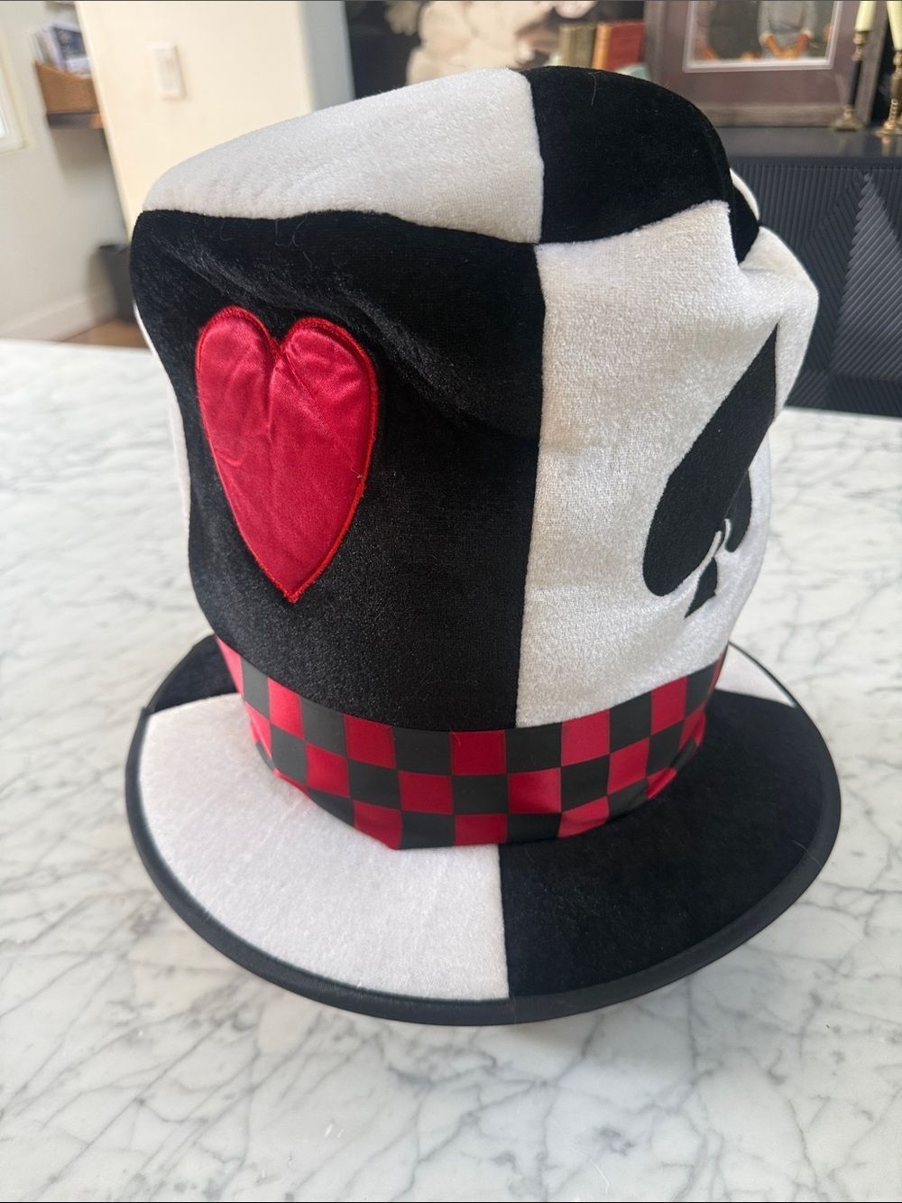 Mad Hatter Spades Heart Hat Adult OS